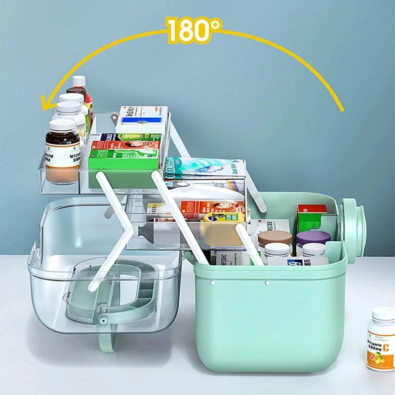Medicinförvaring med handtag – Stor kapacitet & smart organisering