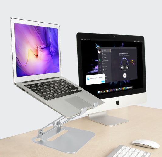 Hopfällbart Laptopställ – Aluminium, Kylande, Portabel – Silver