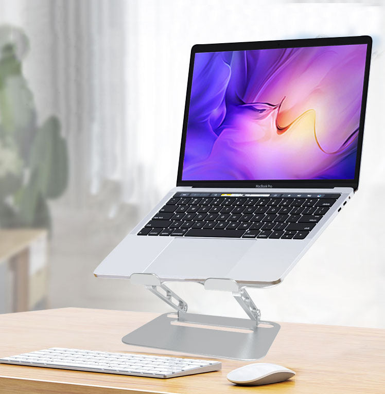 Hopfällbart Laptopställ – Aluminium, Kylande, Portabel – Silver