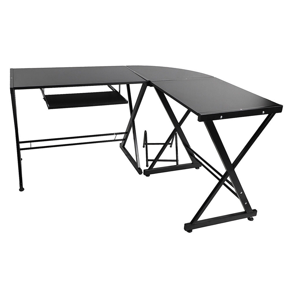 L-shaped desk-black-1
